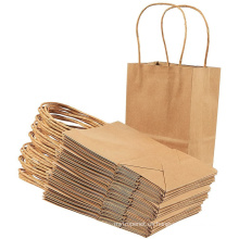 Bolsa de papel de regalo promocional con asa giratoria de papel Kraft
